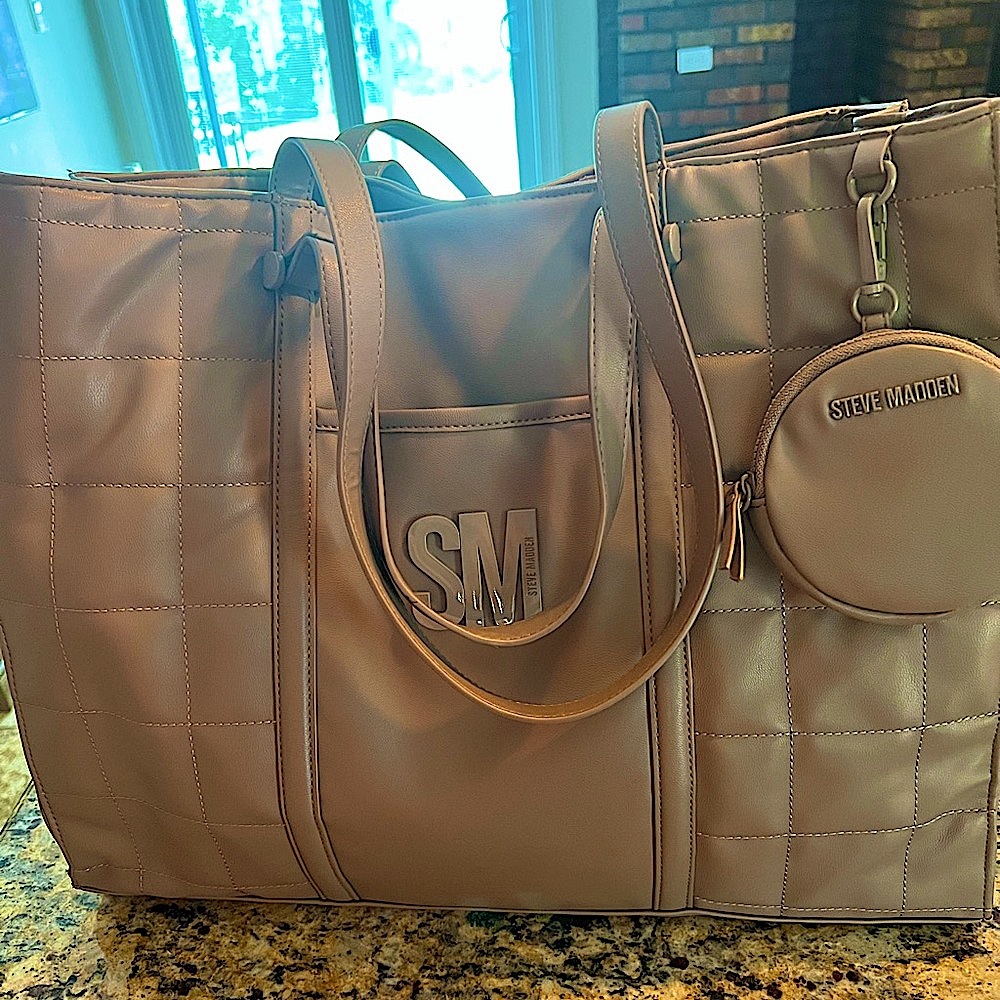 Taupe Steve Madden Large Tote Bag